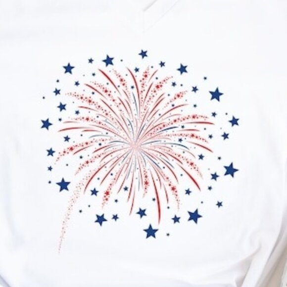 Firework USA Patriotic 4th Of July Independence Day Fan Gift Graphic T-Shirt 90 - Picture 2 of 5